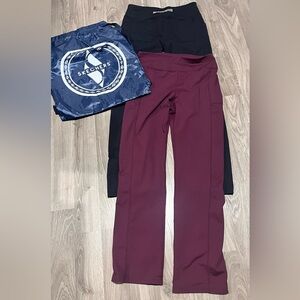 Skechers GO WALK wear Active Pants- Black and Burgundy color (set of two)